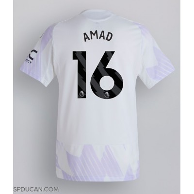 Muški Nogometni Dres Manchester United Amad Diallo #16 Gostujuci 2025-26 Kratak Rukav Muški Nogometni Dres Manchester United Amad Diallo #16 Gostujuci 2025-26 Kratak Rukav